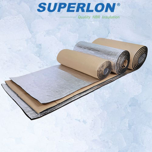 Cuộn cách nhiệt Superlon 1 mặt keo 1 mặt nhôm