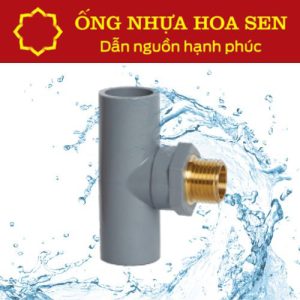 Tê ren ngoài thau PVC Hoa Sen