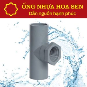 Tê ren trong PVC Hoa Sen