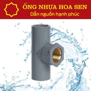 Tê ren trong thau PVC Hoa Sen