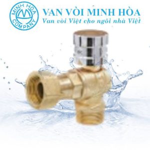 Van góc đồng co 1 chiều tay khóa từ Miha PN16